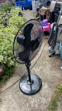 Standing electric fan pick up in. E.  Side.  Tacoma