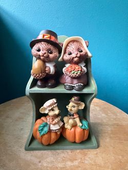 Vintage Thanksgiving Pilgrim Decor Bundle