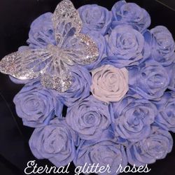 Handmade Eternal Glitter Roses