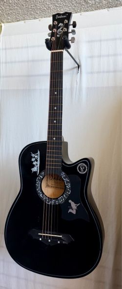 Dakesi Acoustic Cutaway Guitar Black 3/4 Size