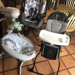 High Chair, Swing & Car Seat 