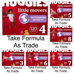 Huggies Little Movers $40 each box Diapers Pañales
