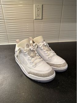 Jordan Low Spizikes - White Metallic Silver - Size 8.5 Mens