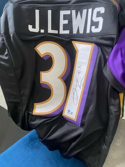 J. Lewis #31 Signed Football Jersey