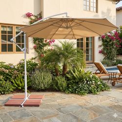 NEW Large Patio Umbrella 10 Foot Tilt Adjustable