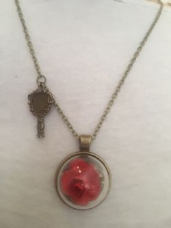 Forever rose beauty and the beast necklace