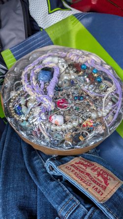 Jewelry in a bowl or vase