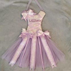 Hair Bow and Barrette Hanger Monogrammed "Lillian"