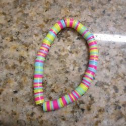 Neon Clay Bead Bracelet