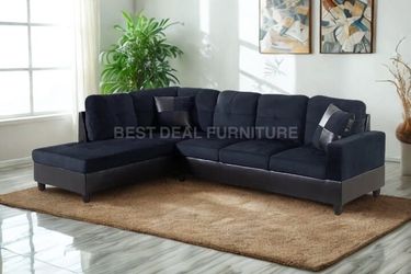 Sectional + Storage Ottoman  — Left or Right Chaise — Delivery Available
