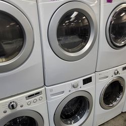 Kenmore Front Loading Washer And Stackable Gas Dryer Set 