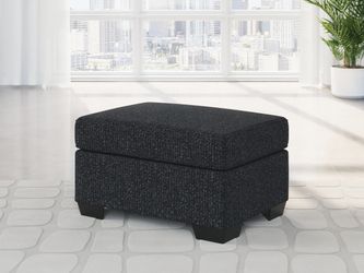Jasmine Peaks Coal Ottoman (Online Special Price)