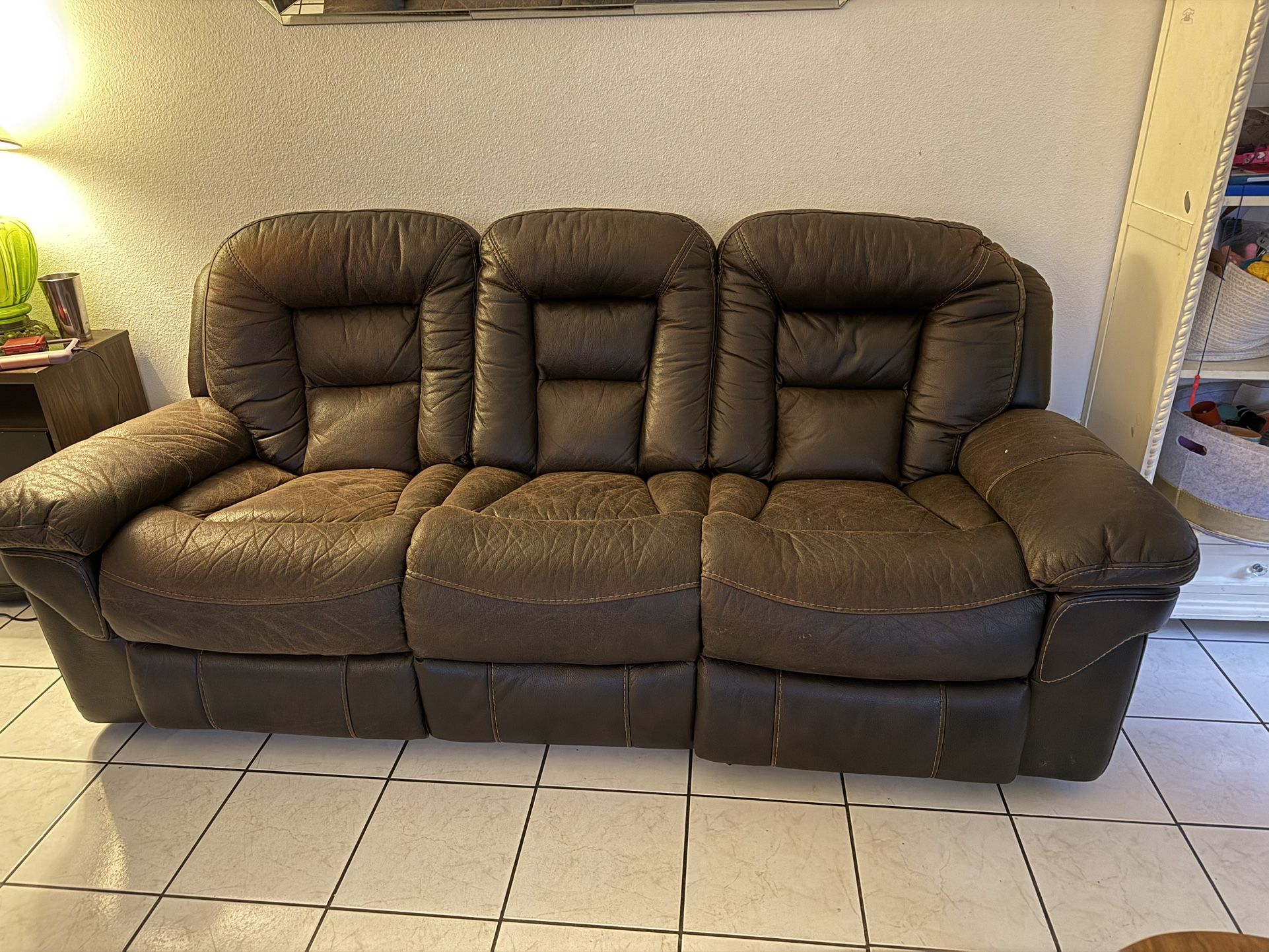 Faux Leather Couches