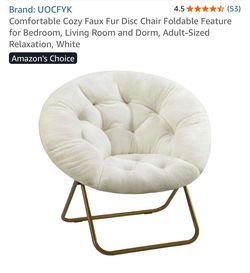 Comfortable Cozy Faux Fur Disc Chair