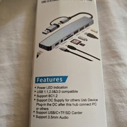 USB 3.0, hub, with T.F and s d audio card