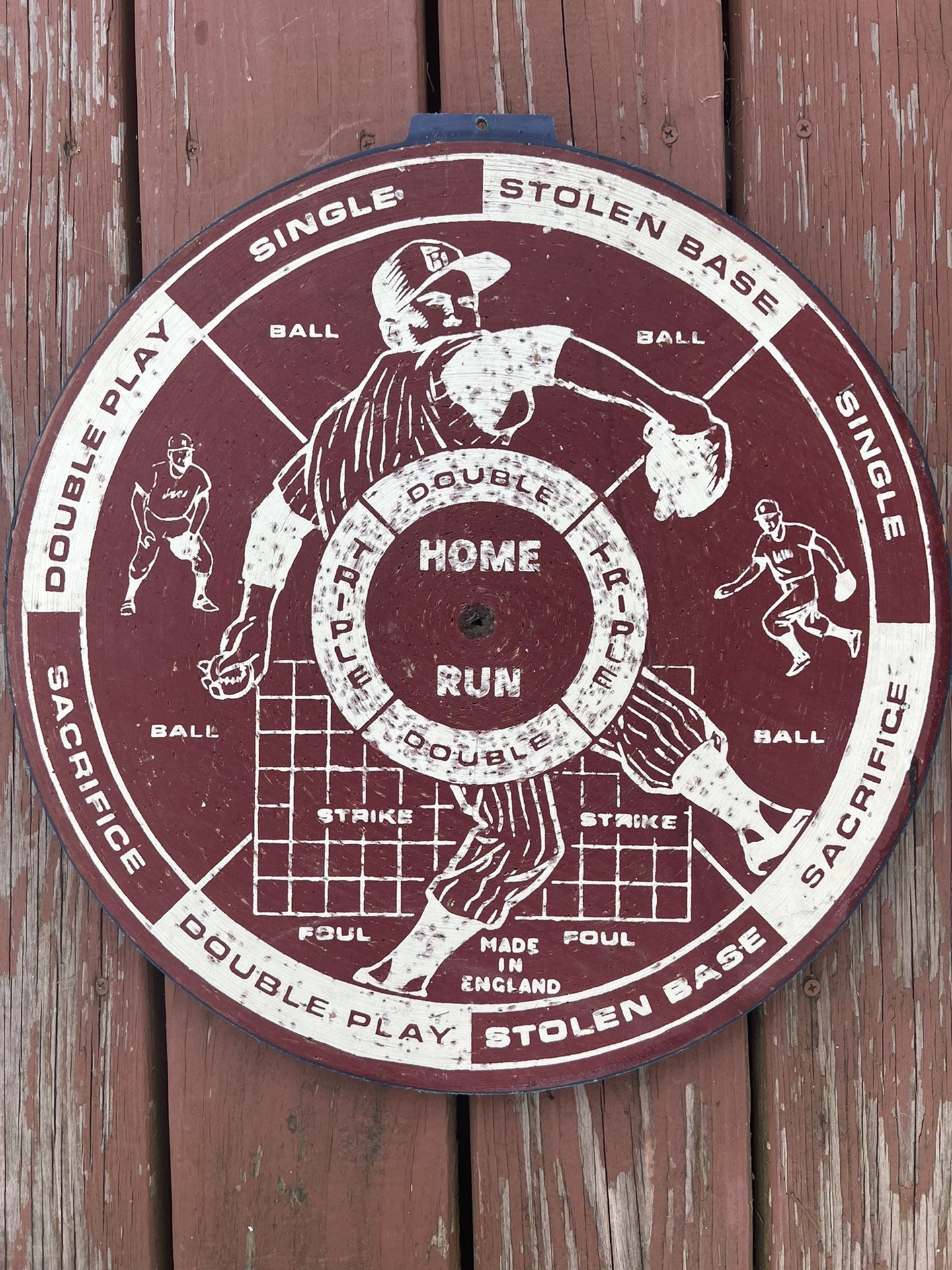 Vintage Rare Regent Dart Board Dartboard Baseball Made in England UK