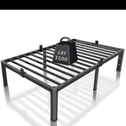 (MISSING PARTS) ROIL 14 inch Twin Bed Frames with Headboard Hole and Round Corner Legs Mattress Reta