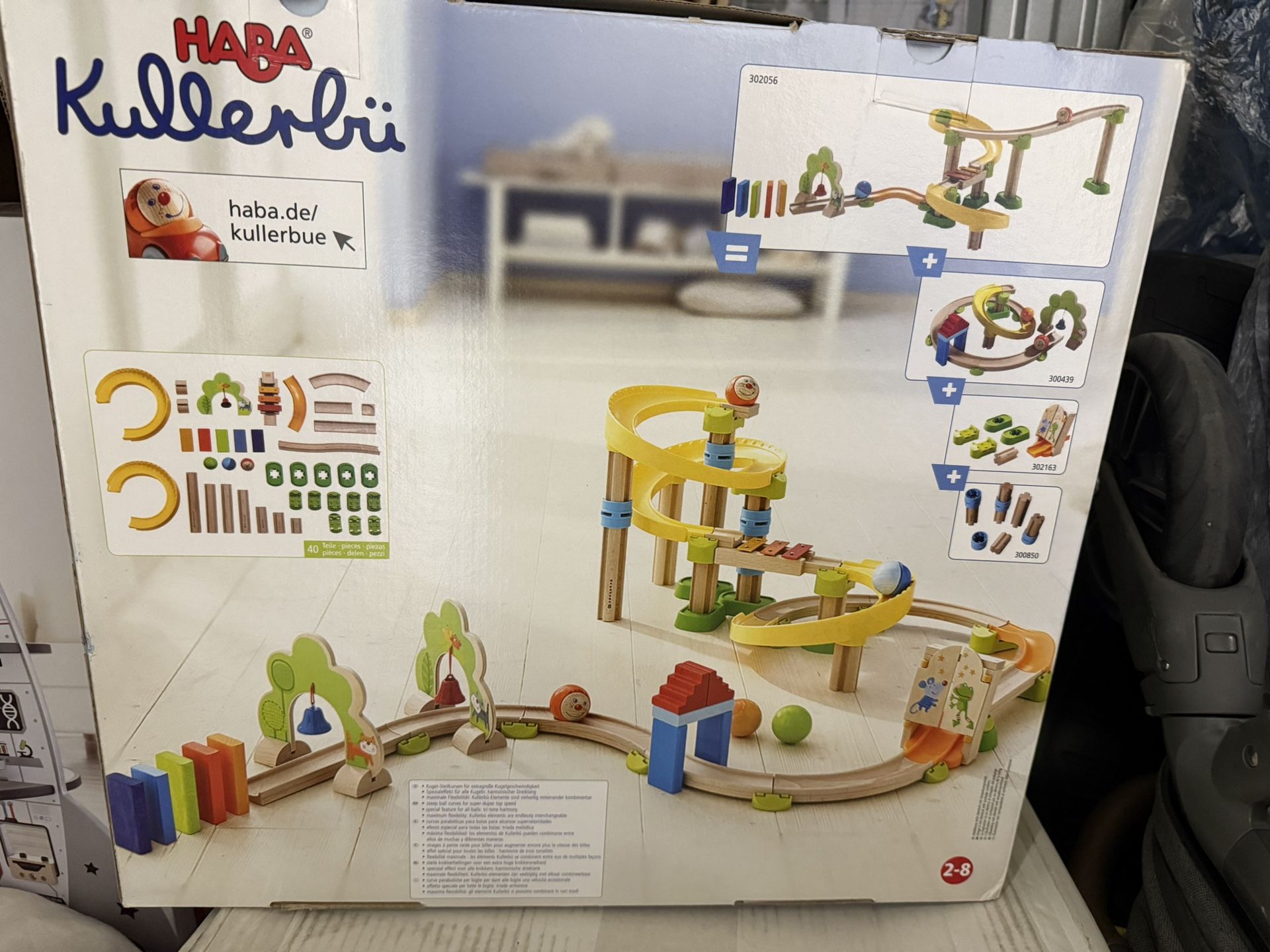 HABA Kullerbu Sim-Sala-Kling - 38 Piece Wooden & Plastic Marble Run