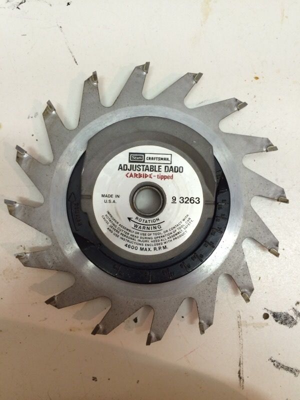 Sears craftsman adjustable Dado carbide tipped blade