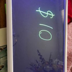Drawing easel with marker led neon glow