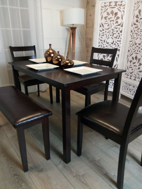 New Wooden Dining Room Tables Kitchen Dinette Table Chairs Bench