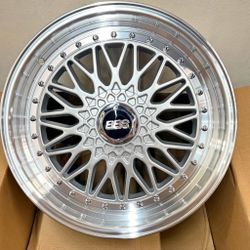New 19 Inch BBS Super RS Style Rims Wheels 19x8.5 +35, 19x9.5 +35 (5x120) Staggered Set CB: 72.6