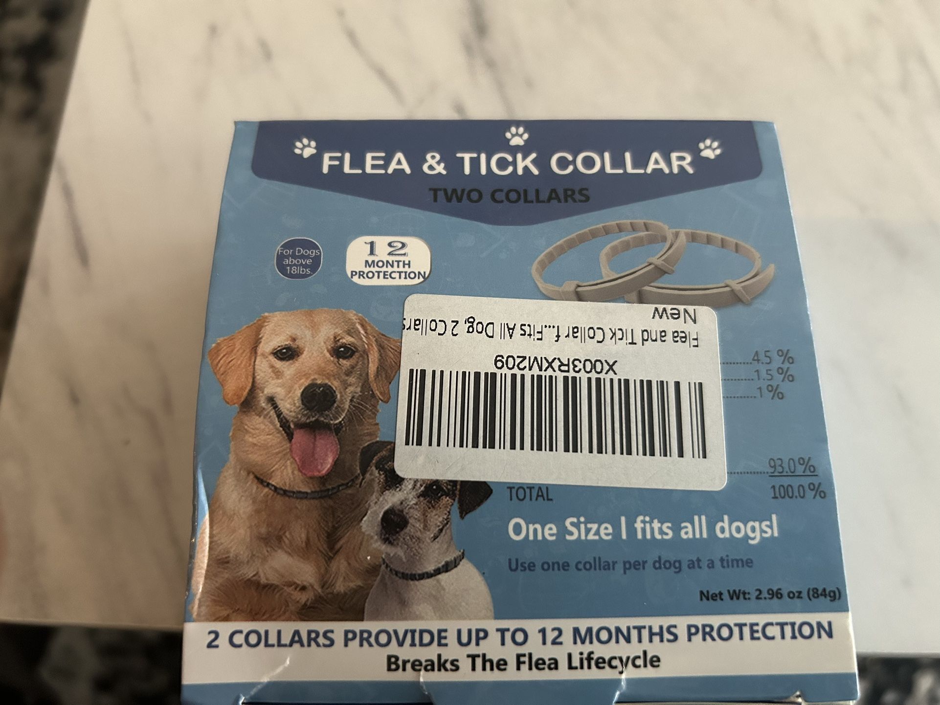 Flea and Tick Collar ( Two Collars) 12 month protection