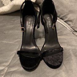 Velvet Black Heels