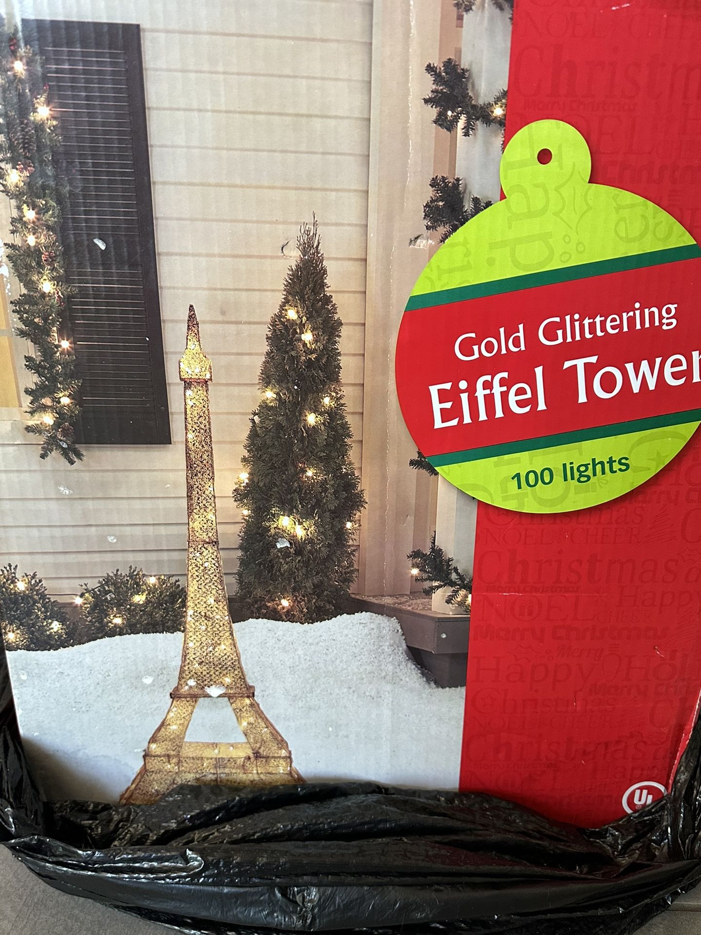 Gold glitter Eiffel Tower