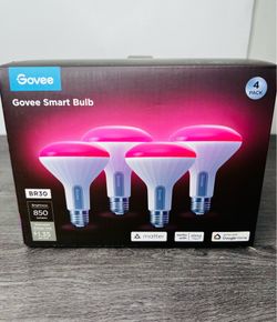Govee BR30 Smart Light Bulbs, LED Light Bulb Works with Matter, 4 Pack