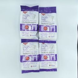 (4) 6 oz. Moth Ball Packets in Lavender Scented Brand New Sealed