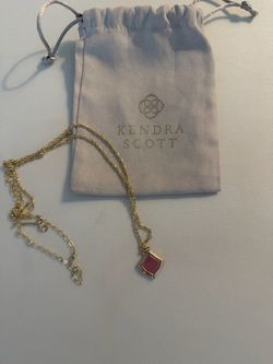 Two tiered gold pendant, pink crystal by Kendra Scott Two tiered gold pendant, pink crystal by Kendra Scott