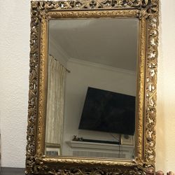 Antique Resin Based Carved Mirror 