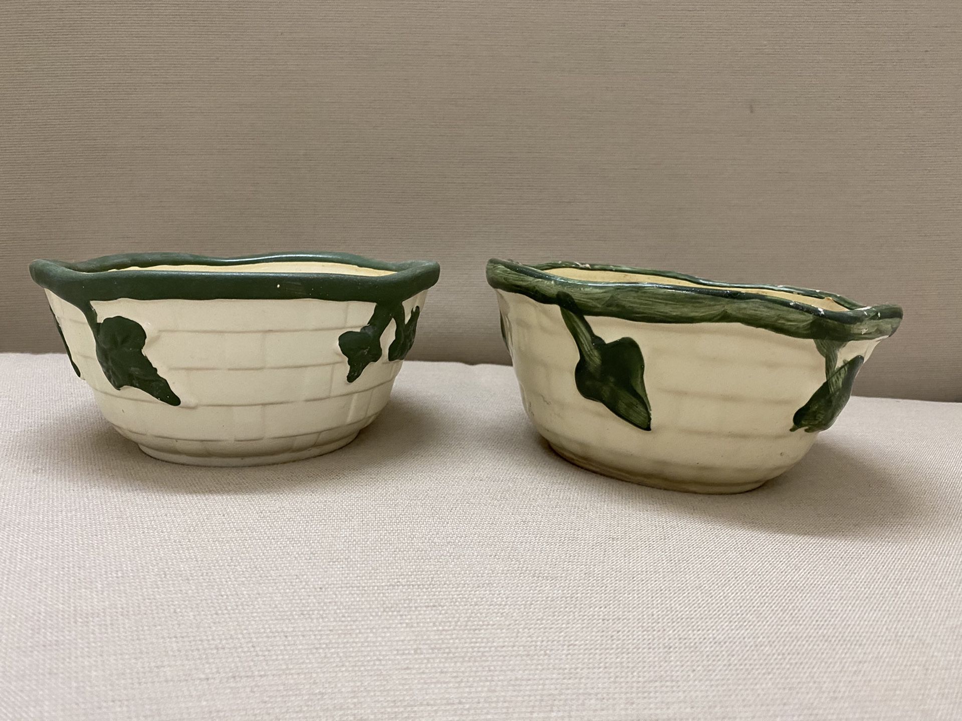 Cache Pots/Planters - Pair - Roseville Ceramics