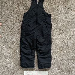 Boys girls size 5/6 snow bib black overalls winter ski skiing snowboard 5-6 neutral