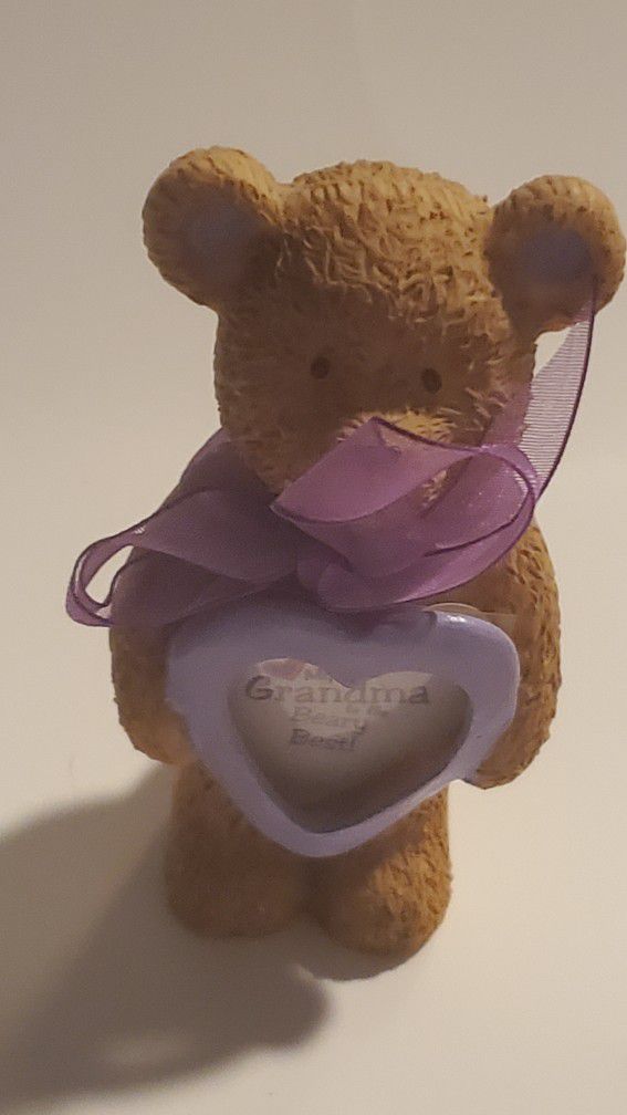 4" Bear With Heart My Grandma Is The Beary Best Figurine 