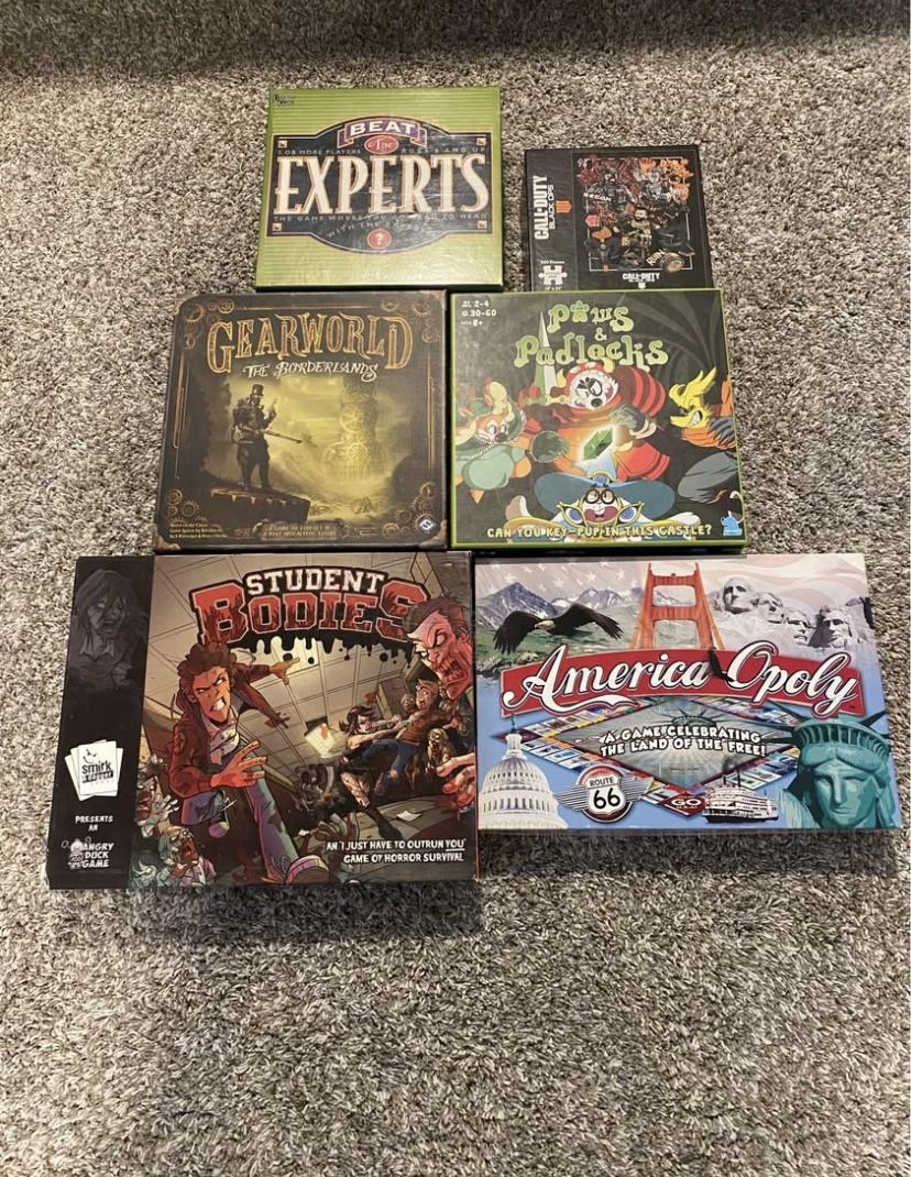 5 Board Games Plus Puzzle