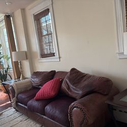 Couch set leather used  sofa and love seat