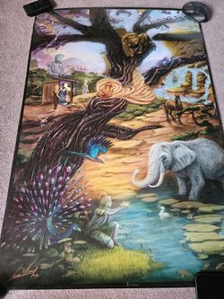 "Saravana: the life and practice of Buddhism " left handed panel poster