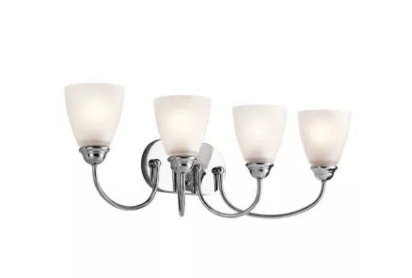 Kichler 45640CH Jolie 4 Light 28" Chrome Vanity Light Wall Light