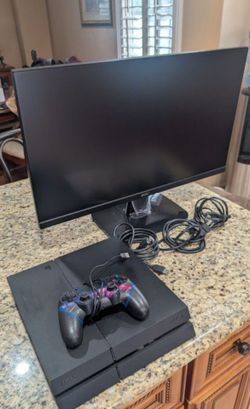 PlayStation 4 with monitor