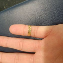 14k yellow gold vintage toe ring