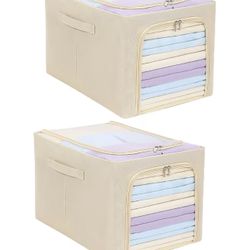 Storage Bags Large Capacity, Color : Beige(Double Window), Size : 53L