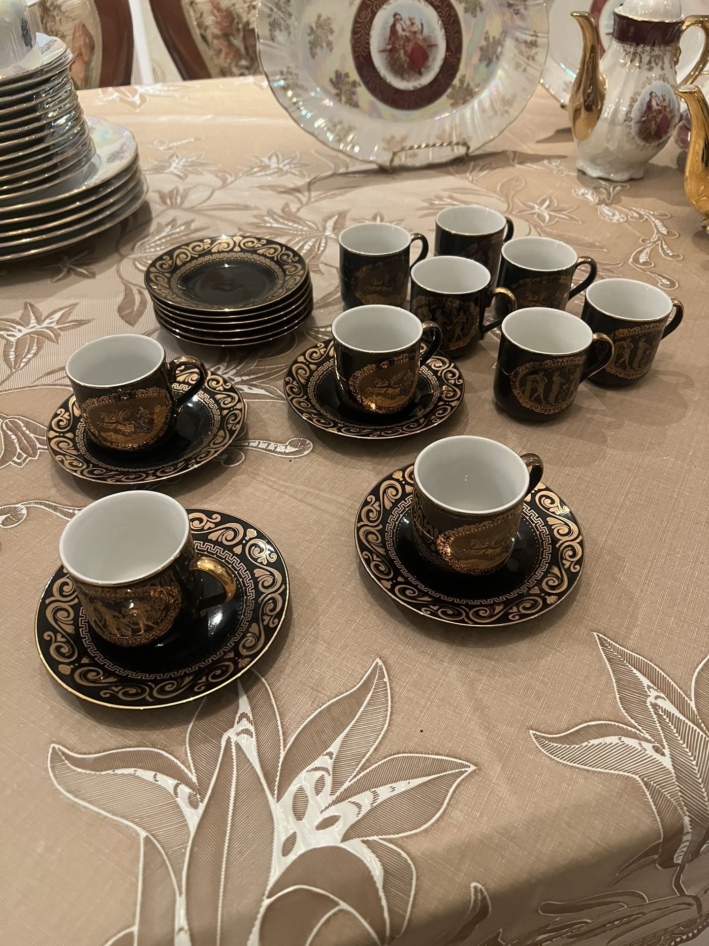 Set Of 20 COSMOS JAPAN Fine Porcelain Demitasse Coffee Cups And Saucer