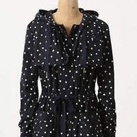 Anthropologie Navy Polka For Rain Jacket Size 4