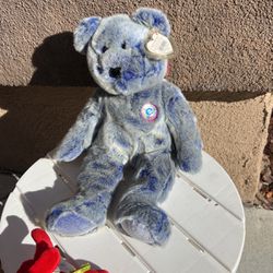 Beanie Baby Ty PERIWINKLE Plushed Stuff Toy BLUE 14.5 Inches Tall NEW