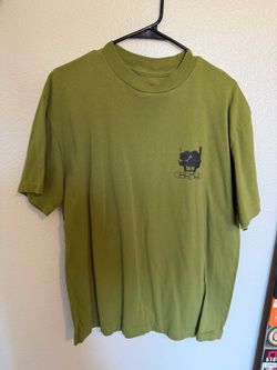 Olive Green Graphic Tee Skull 659 Size L