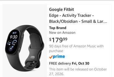 Google Fitbit Edge Activity Tracker Black/Obsidian