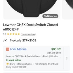 Lewmar Windlass Deck Switches (New) 