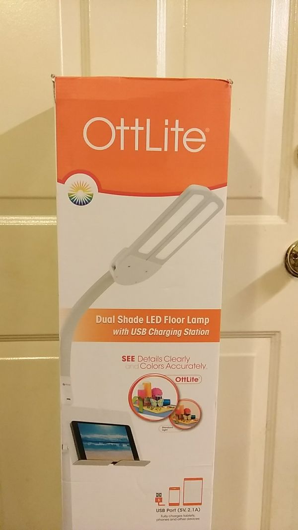 Dual Shade Led Floor Lamp With Usb Charging Station For In Open In The Appcontinue To Mobile Website